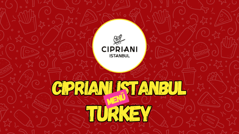Cipriani Istanbul Menü